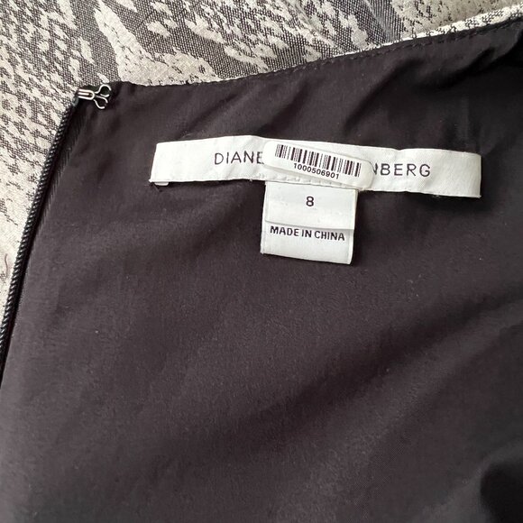 DVF Bey Snake Print Textured Sleeveless Stretch Sheath Dress Size 8 Reg. $398 - Picture 9 of 14